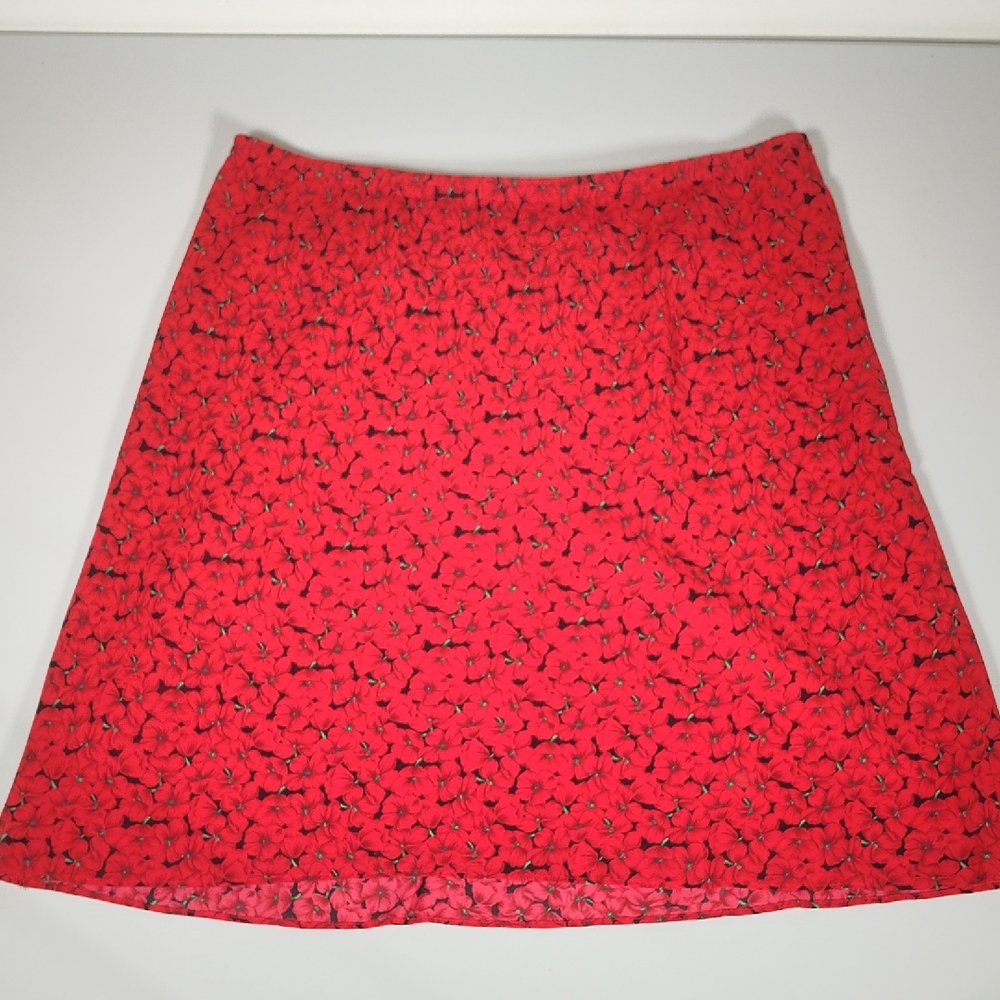 Vintage Y2K‎ Jones New York Sport red floral a-line skirt 10